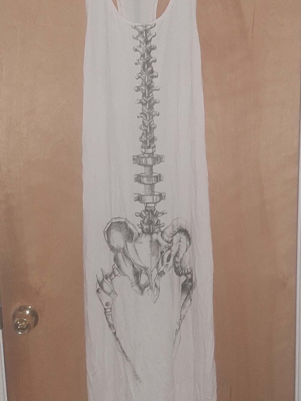 White Anatomical Maxi Dress
